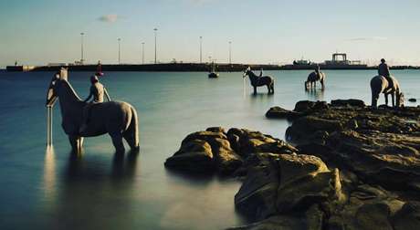 The Rising Tide, sculpture by Jason deCaires Taylor in Arrecife